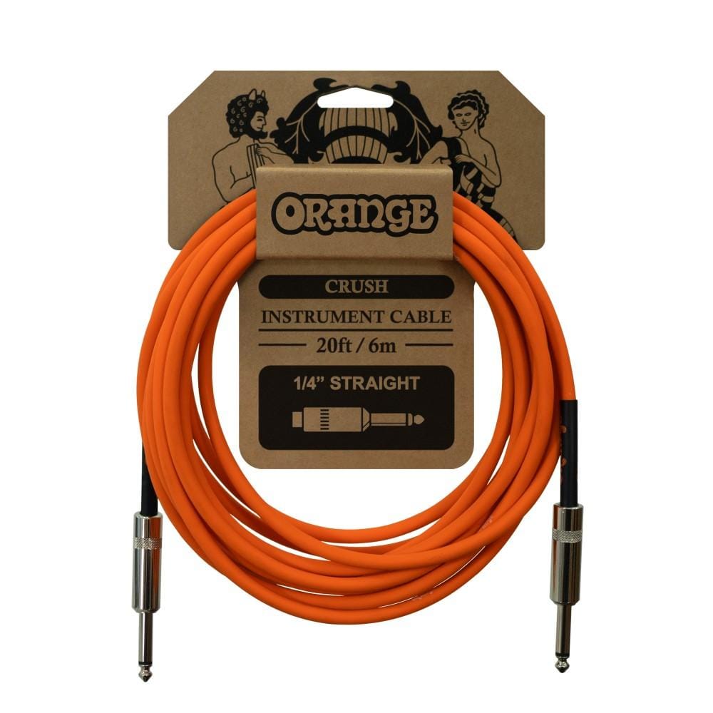 orange instrument cables straight to straight orange ca crush 20ft instrument cable