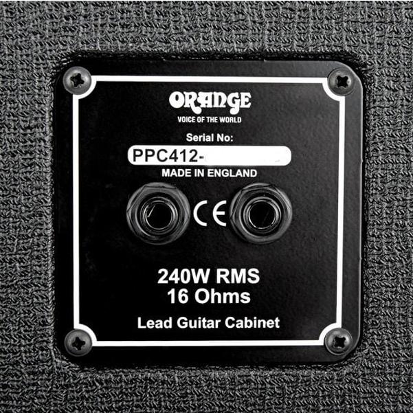 orange speaker cabinets orange ppc412 240w power projection guitar speaker cabinet - slope black