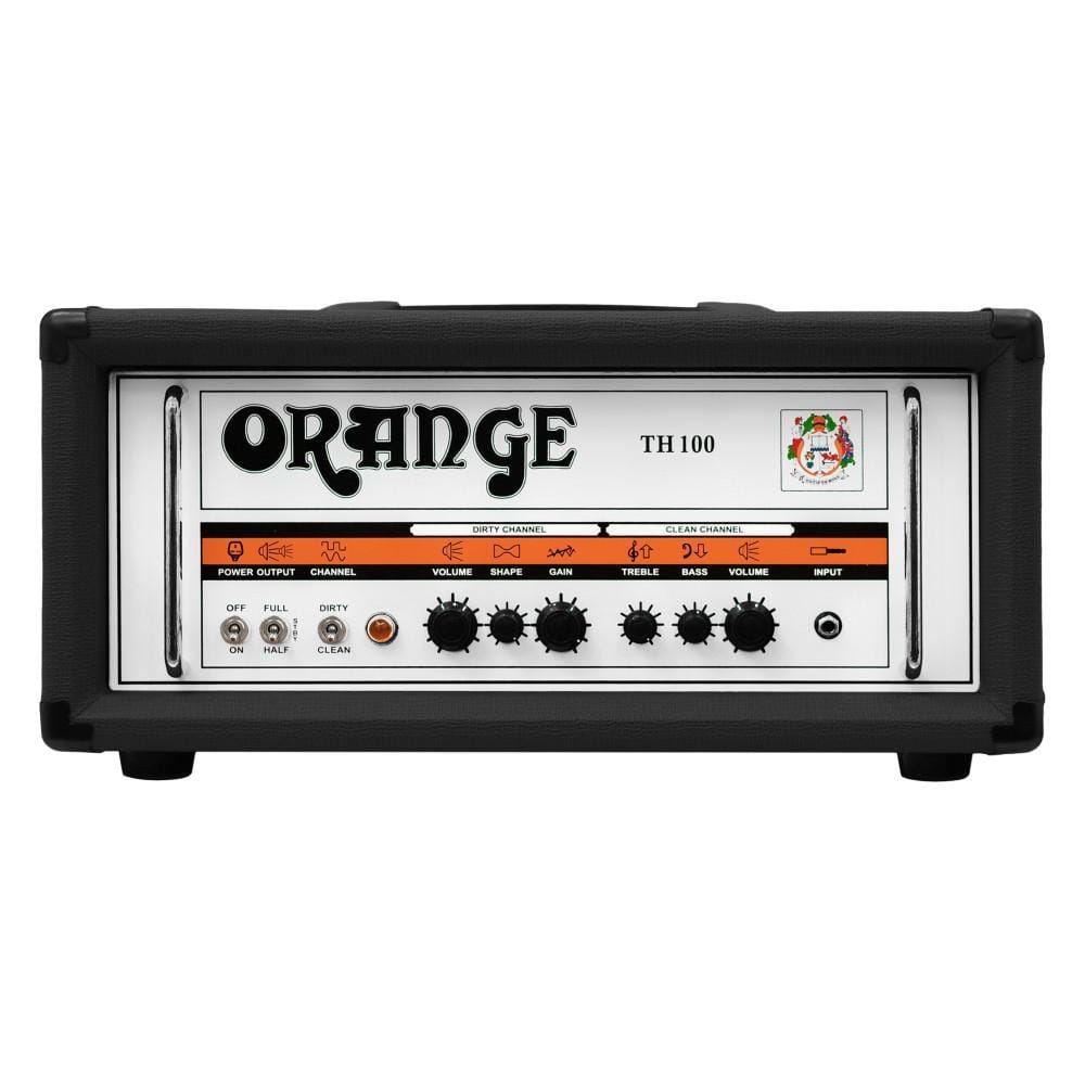 orange tube amplifiers black orange th100 2 channel tube head