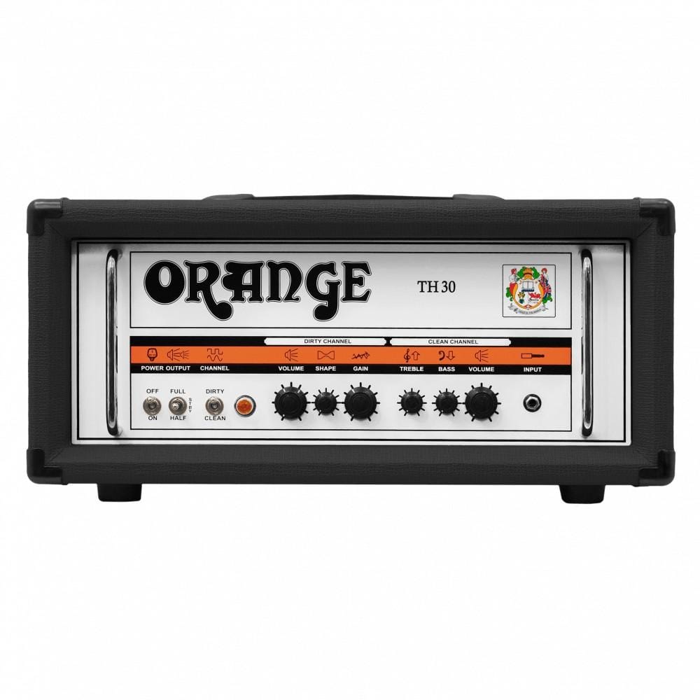 orange tube amplifiers black orange th30h tube guitar amp head #color_black