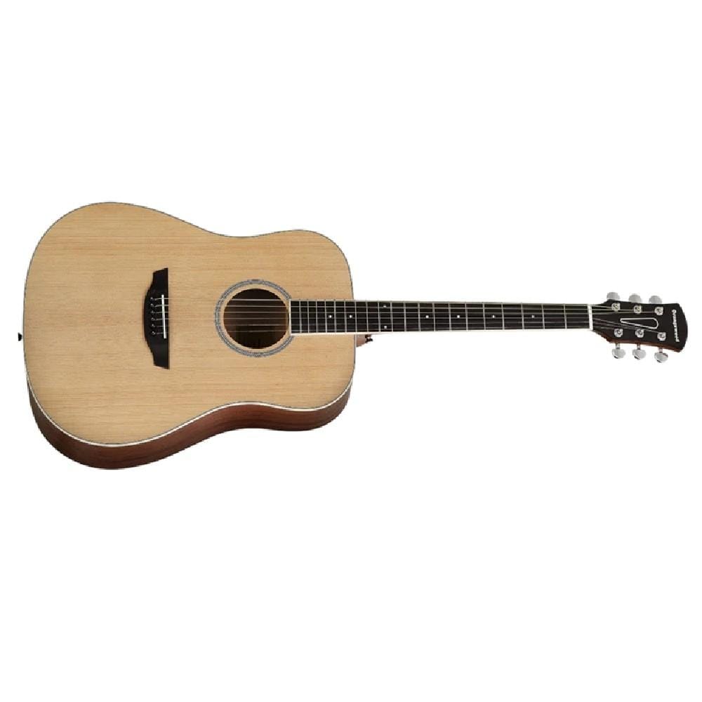 orangewood acoustic guitars natural satin orangewood manhattan dreadnought layered spruce top acoustic guitar with gigbag