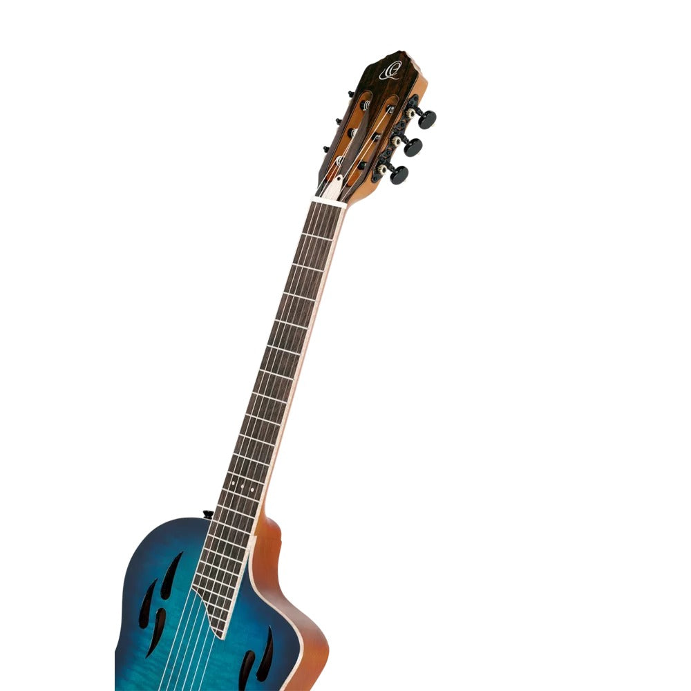 Ortega Electro Acoustic Guitars Blue Ortega RTPDLX TourPlayer Series Electro Acoustic Guitar with Bag