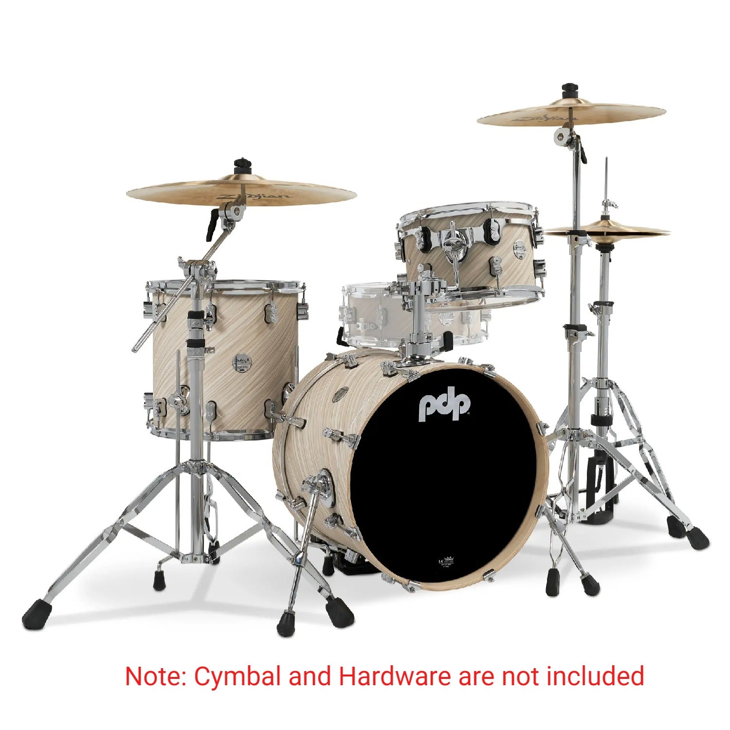 Pacific Drums And Percussion Acoustic Drum Kits Pacific Drums And Percussion 18" 3pc Concept Maple Shell Pack Acoustic Drum Kit #color_twisted-ivory-finish-ply