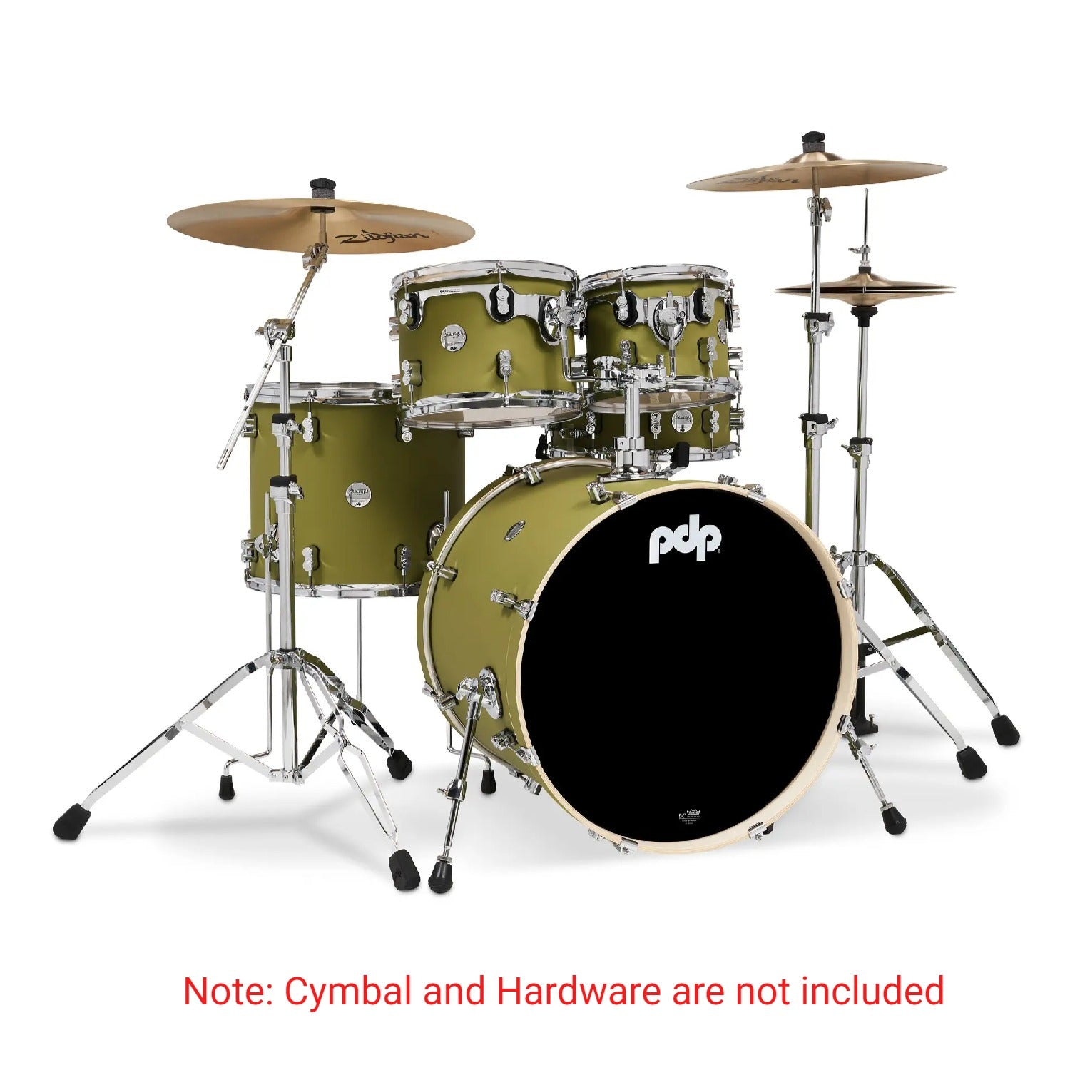 Pacific Drums And Percussion Acoustic Drum Kits Pacific Drums And Percussion PDCM2215 5 Piece Concept Maple Series Acoustic Drumkit #color_satin-olive