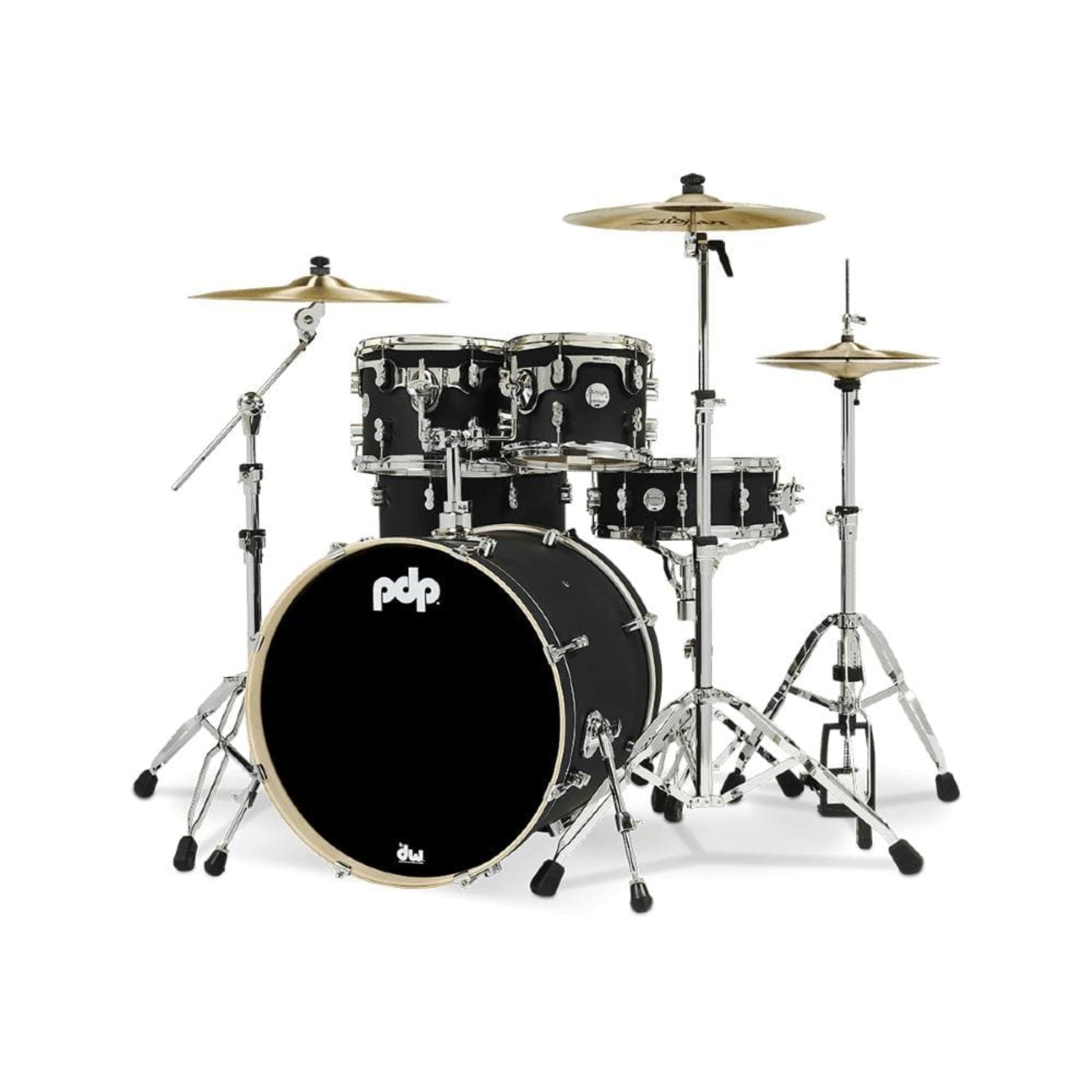 pacific drums and percussion acoustic drum kits pacific drums and percussion pdcm2215 5 piece concept maple series acoustic drumkit #color_satin-black