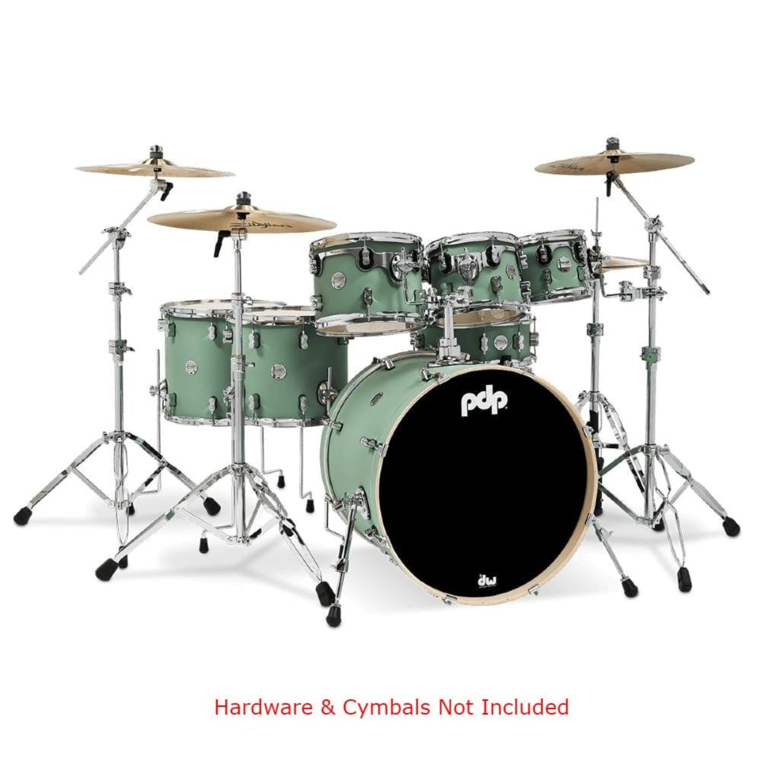 pacific drums and percussion acoustic drum kits pacific drums and percussion pdcm2217 7 piece concept maple acoustic drumkit #color_satin-seafoam