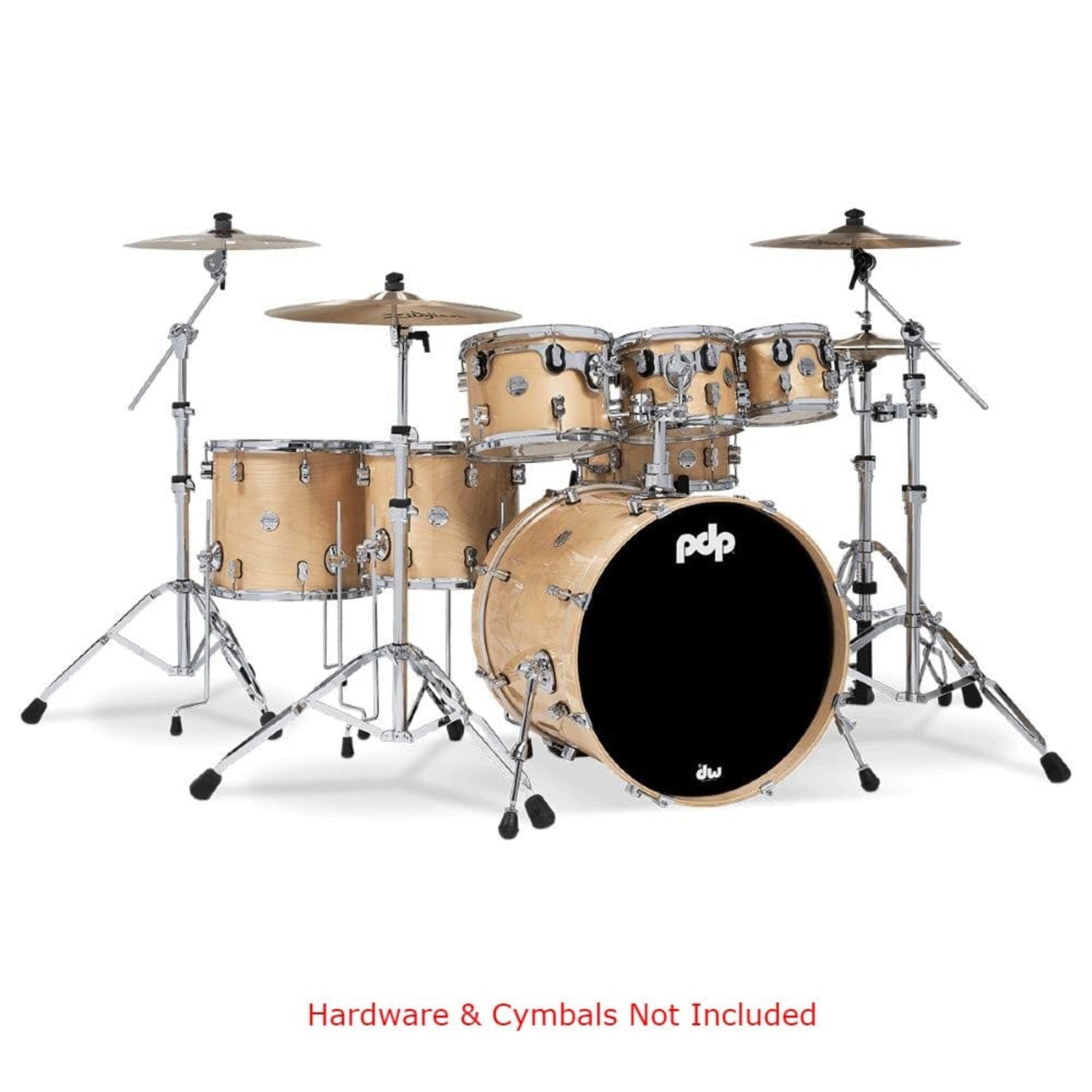 pacific drums and percussion acoustic drum kits pacific drums and percussion pdcm2217 7 piece concept maple acoustic drumkit #color_natural-lacquer
