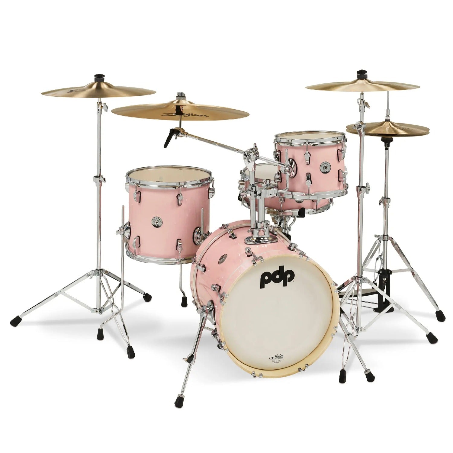 Pacific Drums And Percussion Acoustic Drum Kits Pale Rose Sparkle Finish Ply Pacific Drums And Percussion PDNY1604 New Yorker 4-Piece Shell Pack Acoustic Drum Kit