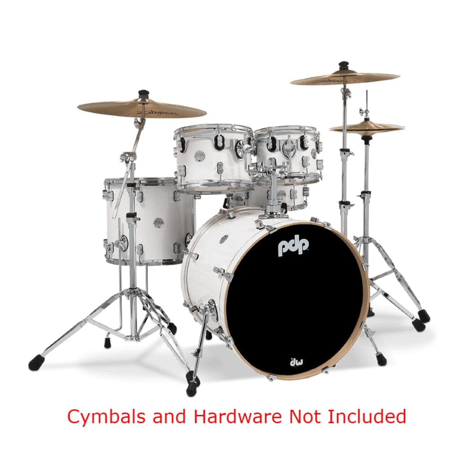pacific drums and percussion acoustic drum kits pearlescent white lacquer pacific drums and percussion pdcm2215 5 piece concept maple series acoustic drumkit #color_pearlescent-white-lacquer