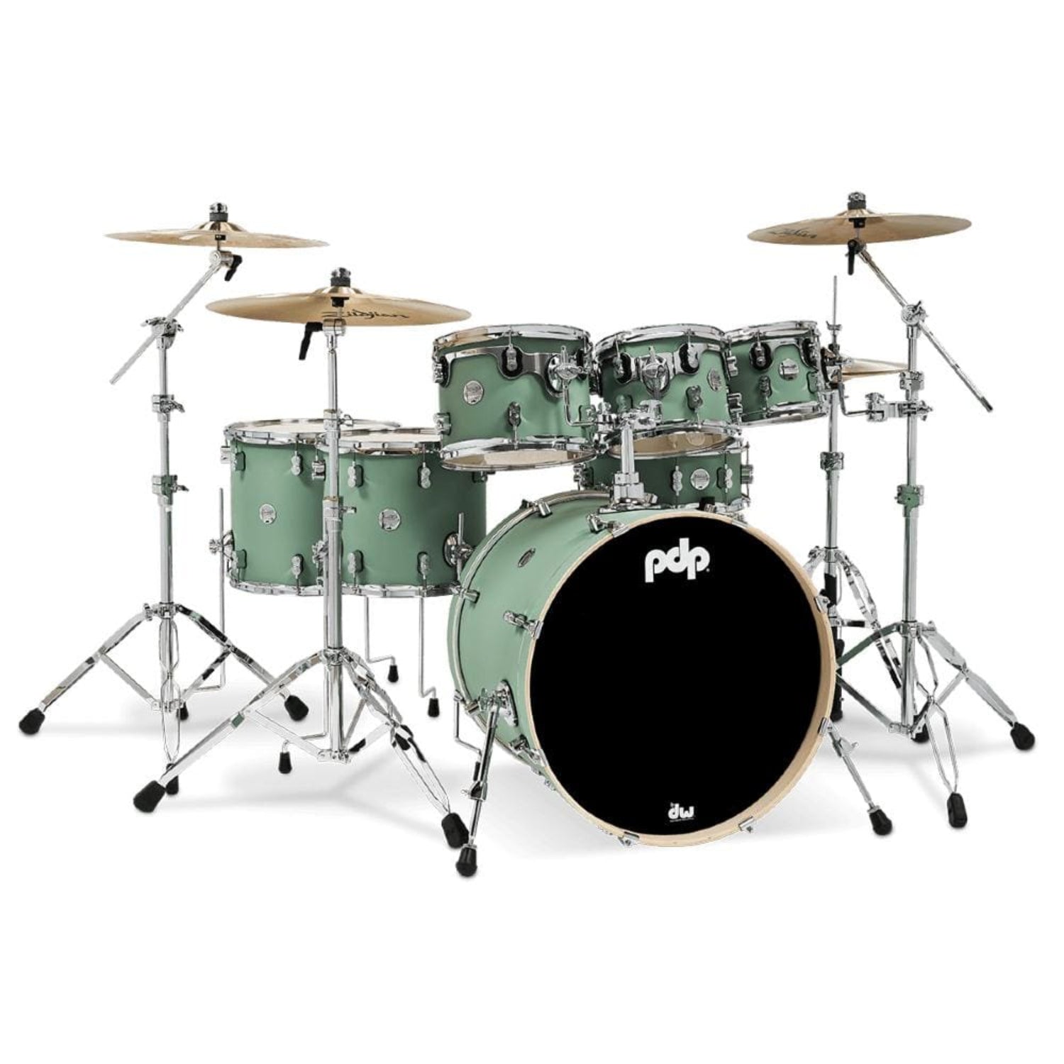 pacific drums and percussion acoustic drum kits satin seafoam pacific drums and percussion pdcm2217 7 piece concept maple acoustic drumkit #color_satin-seafoam