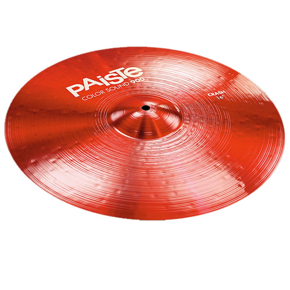 paiste crash cymbals 16 inch paiste color sound 900 crash cymbal - red