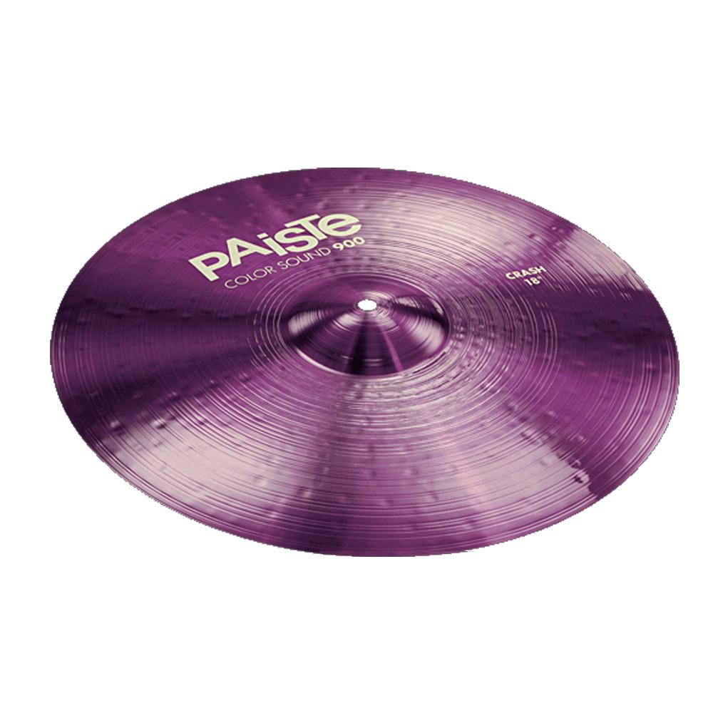 paiste crash ride cymbals paiste color sound 900 18-inch crash ride cymbal - purple