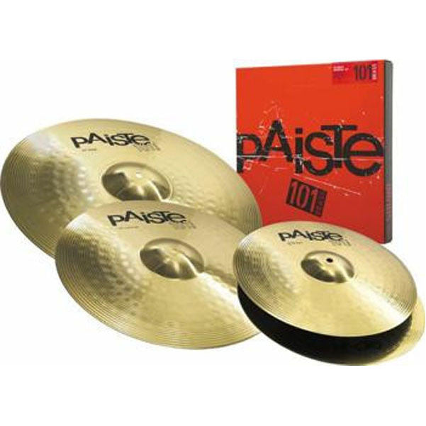 paiste cymbal packs paiste 101 brass 4 cymbal set 14inch hats + 16inch crash + 18inch crash ride