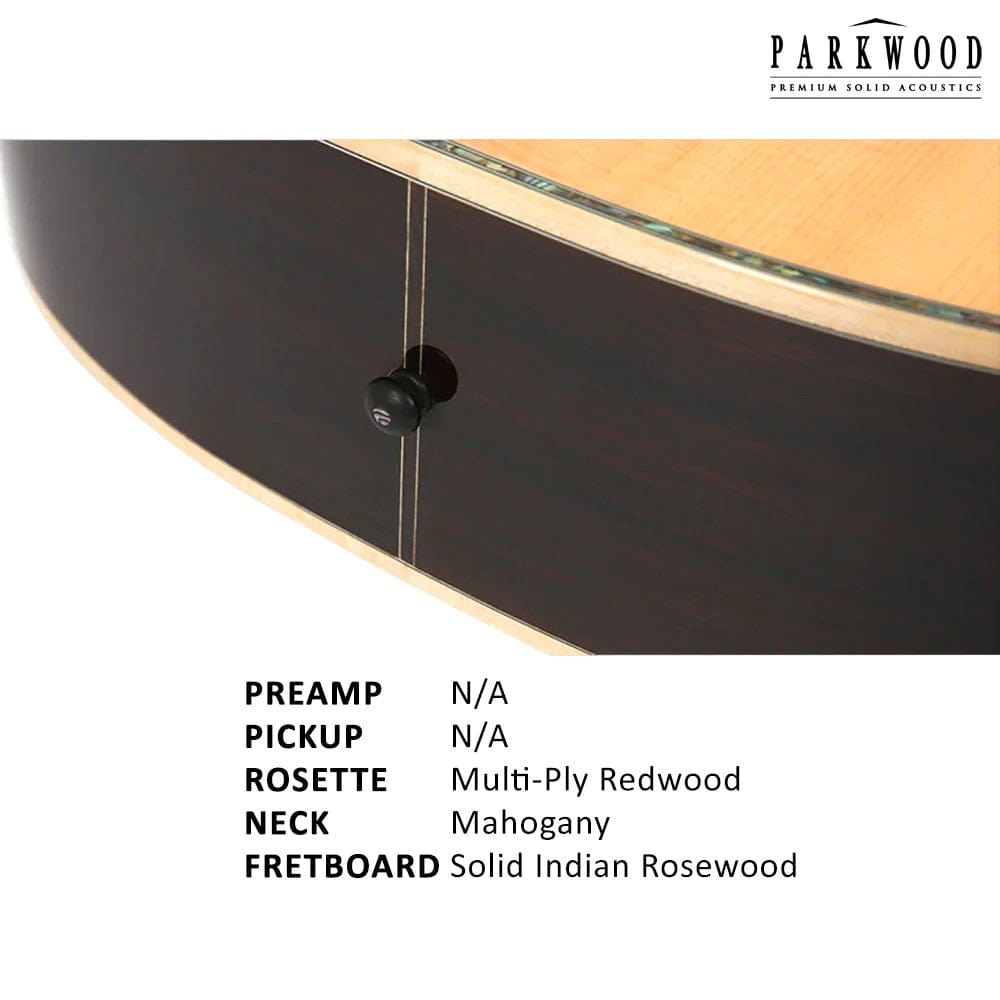 parkwood acoustic guitars parkwood p810adk dreadnought acoustic guitar with case