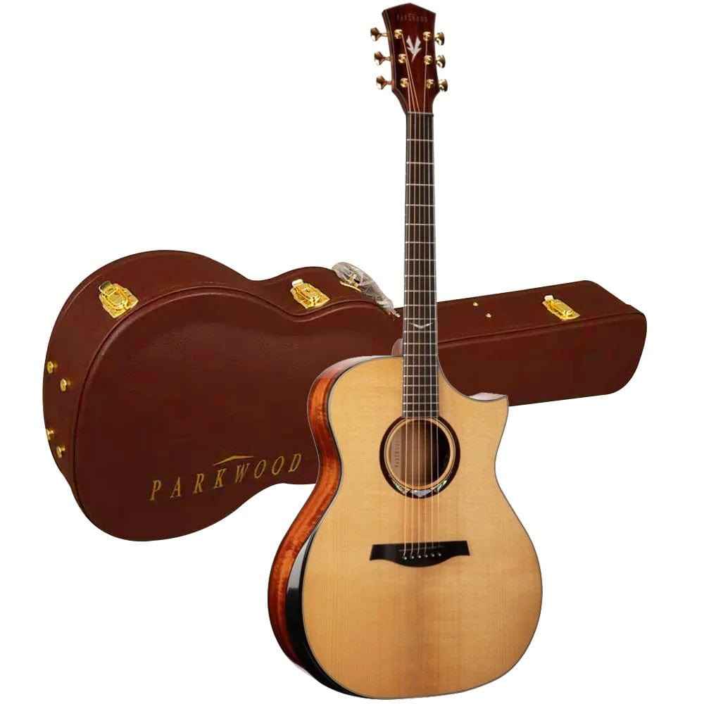 parkwood electro acoustic guitars natural parkwood ga980adk ga series grand auditorium cutaway electro acoustic guitar with case