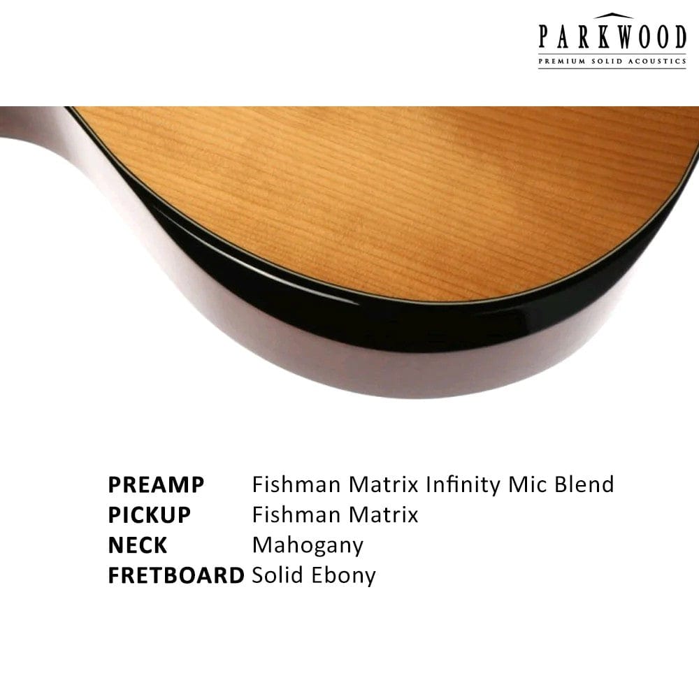 parkwood electro acoustic guitars natural parkwood ga980adk ga series grand auditorium cutaway electro acoustic guitar with case