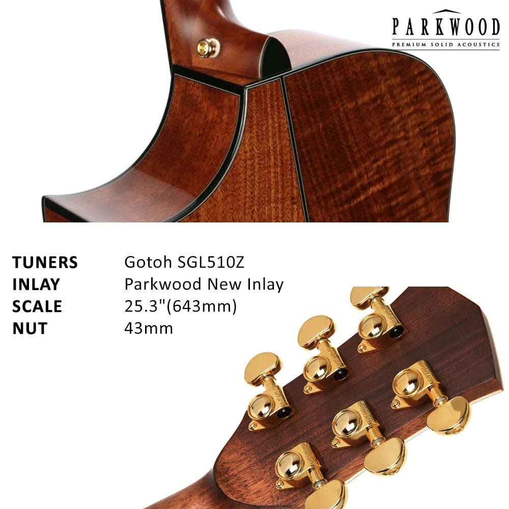 parkwood electro acoustic guitars natural parkwood ga980adk ga series grand auditorium cutaway electro acoustic guitar with case