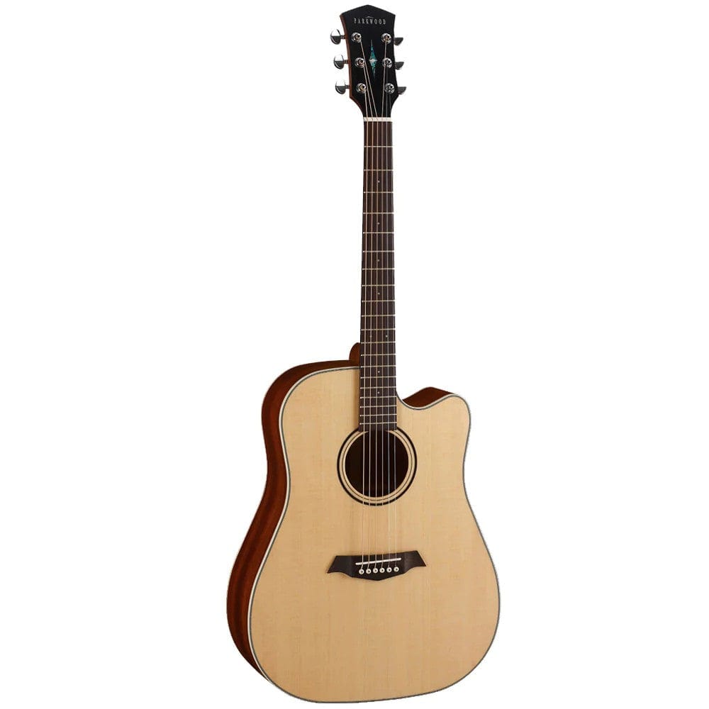 parkwood electro acoustic guitars natural parkwood s26 gt dreadnought cutaway electro acoustic guitar with gigbag