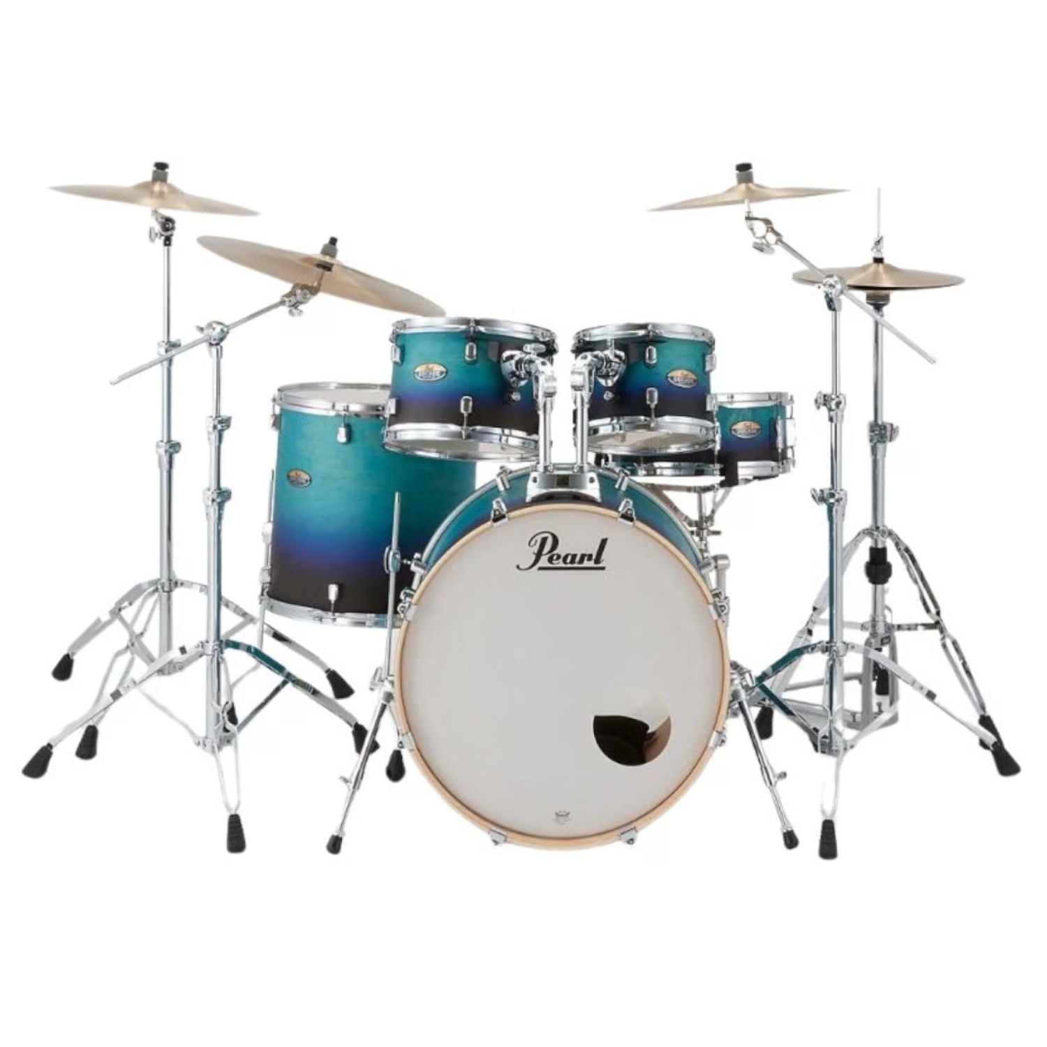 Pearl Acoustic Drum Kits Azure Daybreak Pearl Decade Maple 5pcs Hybrid Shell Pack Drumset #color_azure-daybreak