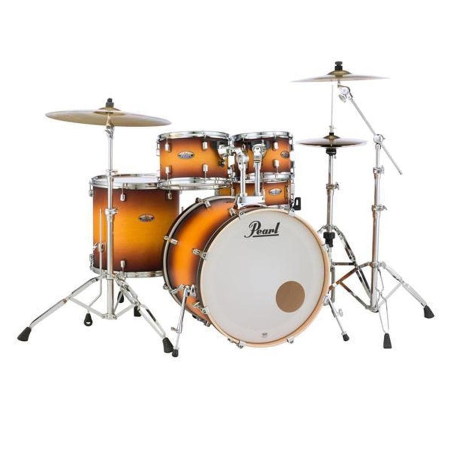 pearl acoustic drum kits classic satin amberburst pearl decade maple 5pcs hybrid shell pack drumset#color_classic-satin-amberburst