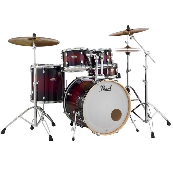 pearl acoustic drum kits gloss deep red burst pearl decade maple 5pc jazz shell pack acoustic drum kit