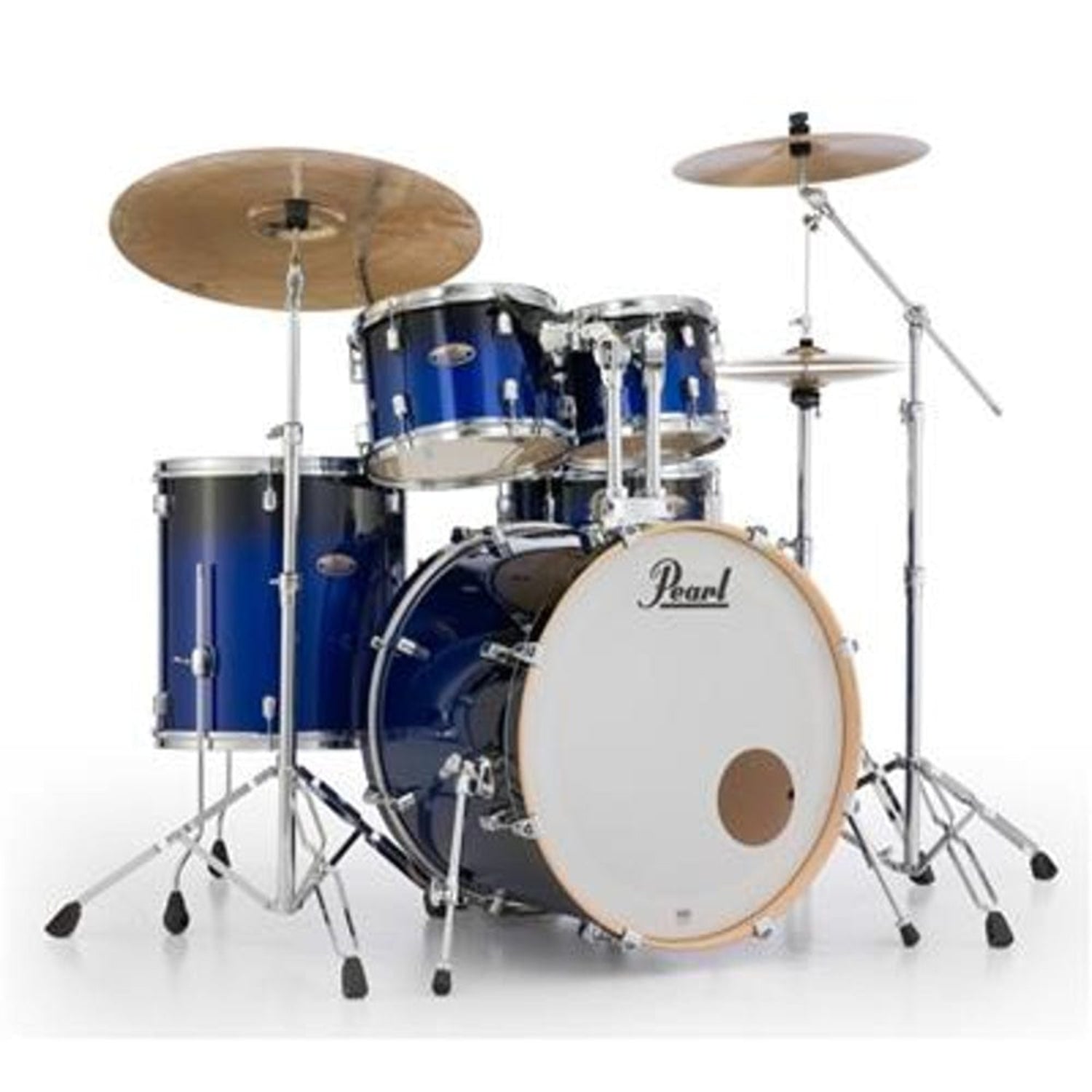 Pearl Acoustic Drum Kits Kobalt Blue Fade Pearl Decade Maple 5pcs Hybrid Shell Pack Drumset