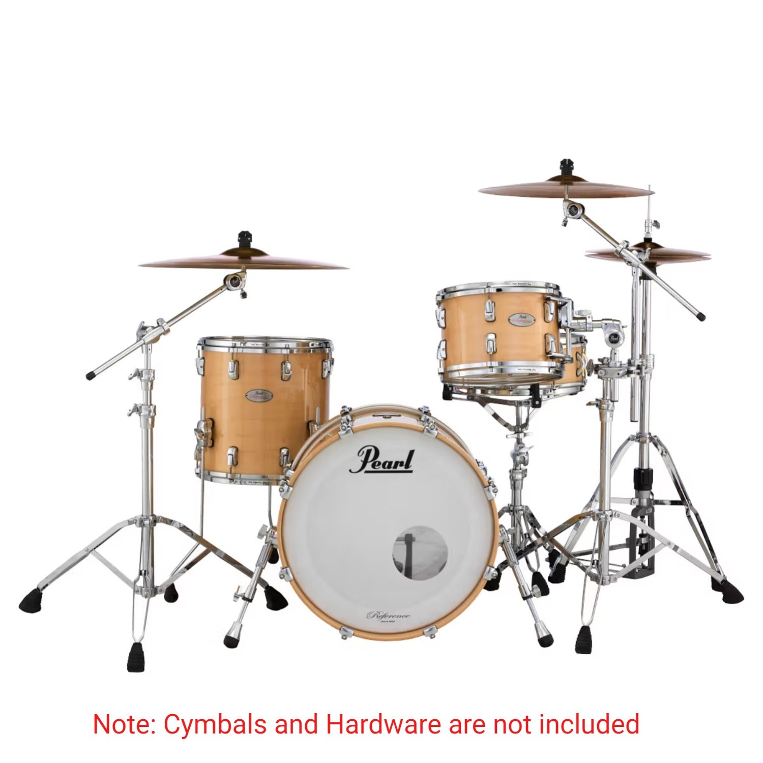 Pearl Acoustic Drum Kits Natural Maple Pearl Reference1 RF1P924XESP-L/C 4 Piece Shell Pack Acoustic Drum Kit