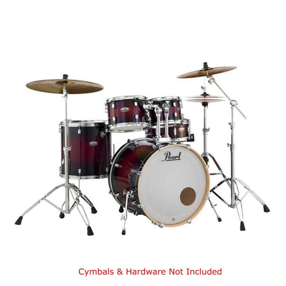 pearl acoustic drum kits pearl decade maple 5pcs hybrid shell pack drumset#color_satin-black-burst