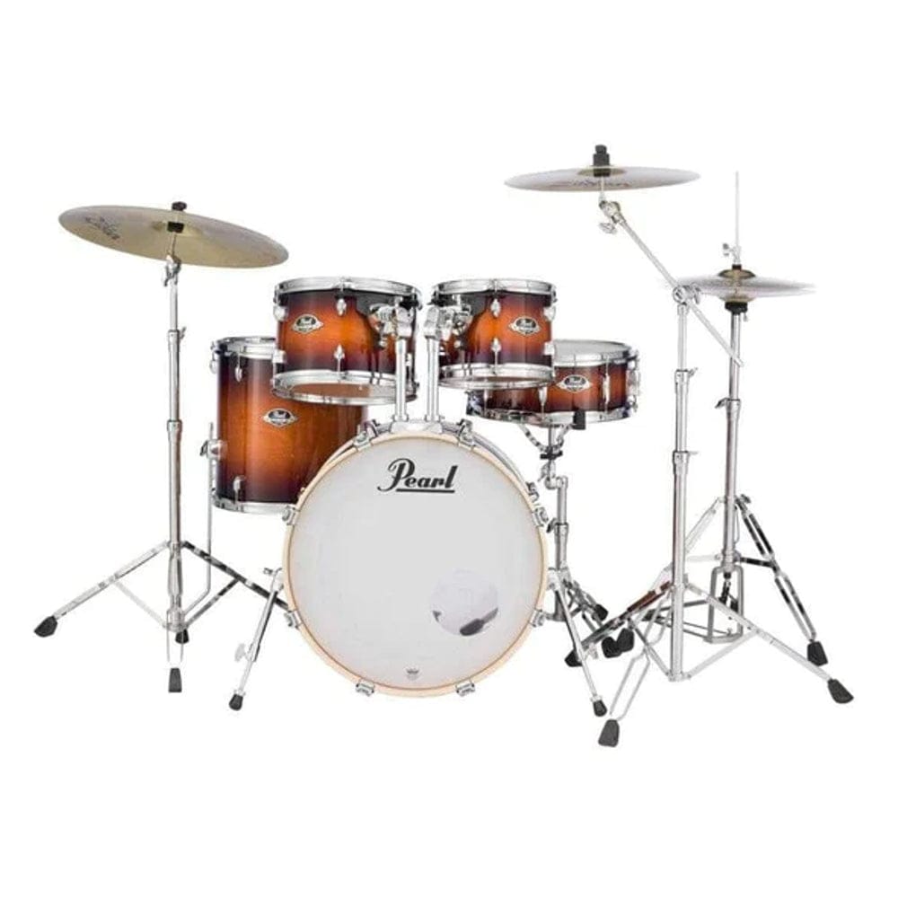 pearl acoustic drum kits pearl drums exl725spc export lacquer 5 pcs hybrid shell pack #color_gloss-tobacco-burst