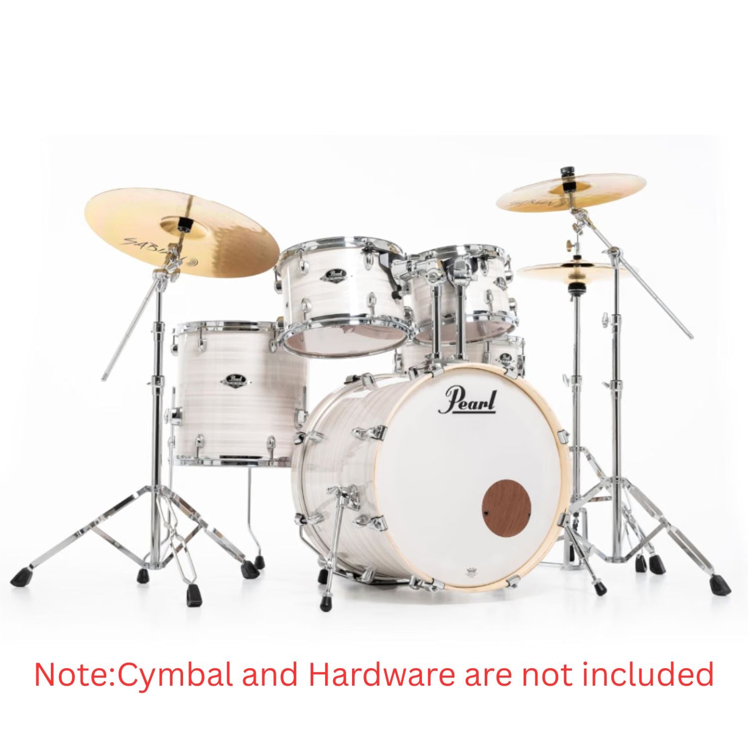 Pearl Acoustic Drum Kits Pearl EXX725SPN/C 5 Piece EXX Hybrid Shell Pack Acoustic Drum Kit #color_slipstream-white