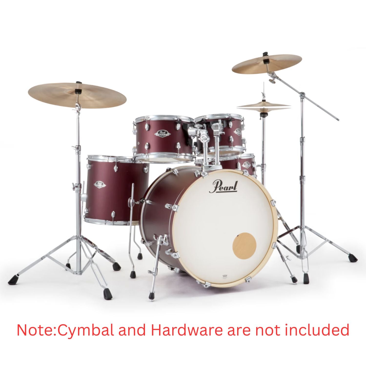 Pearl Acoustic Drum Kits Pearl EXX725SPN/C 5 Piece EXX Hybrid Shell Pack Acoustic Drum Kit #color_satin-scarlet