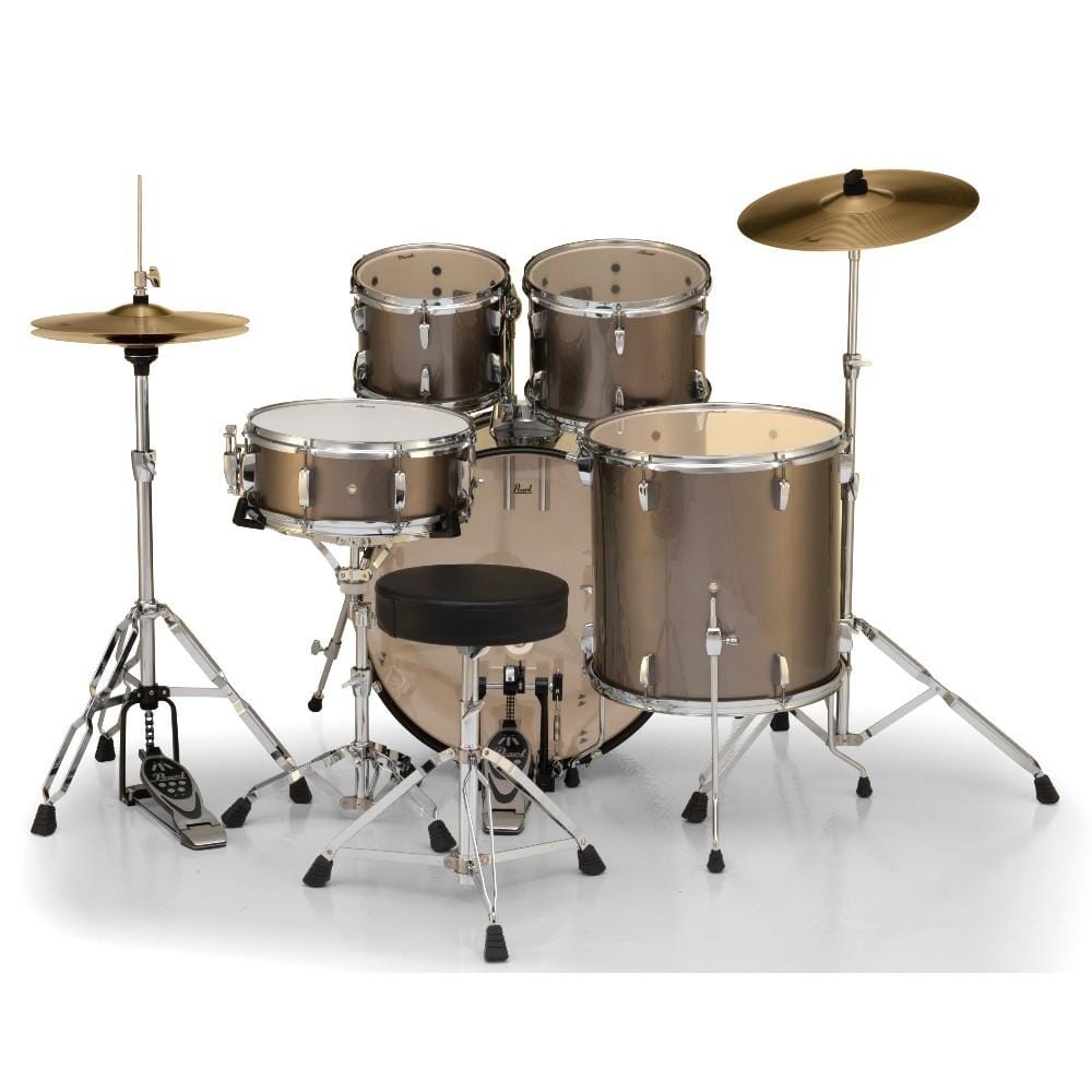 pearl acoustic drum kits pearl roadshow 5pc drumset with stands and cymbals