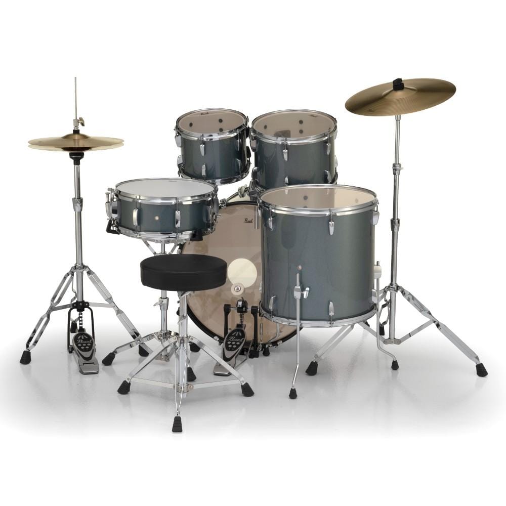 pearl acoustic drum kits pearl roadshow 5pc drumset with stands and cymbals