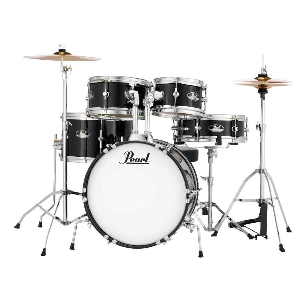 pearl acoustic drum kits pearl rsj465c/c(31) 5 pcs drum set roadshow junior - jet black