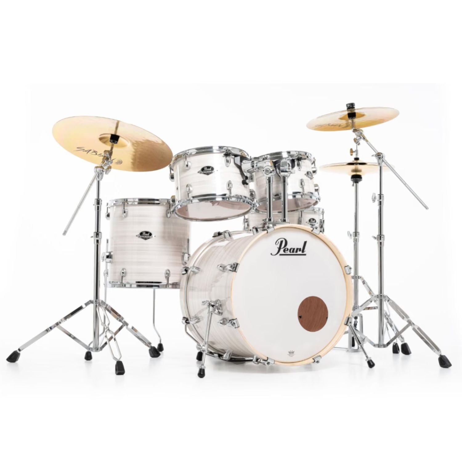 Pearl Acoustic Drum Kits Slipstream White Pearl EXX725SPN/C 5 Piece EXX Hybrid Shell Pack Acoustic Drum Kit #color_slipstream-white