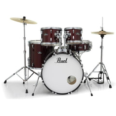 Pearl Acoustic Drum Kits Wine Red Pearl Roadshow 5Pc Drumset with Stands and Cymbals