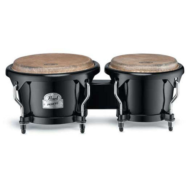 pearl bongos pearl primero series 6inch & 7inch bistre black fiberglass bongos pfb100