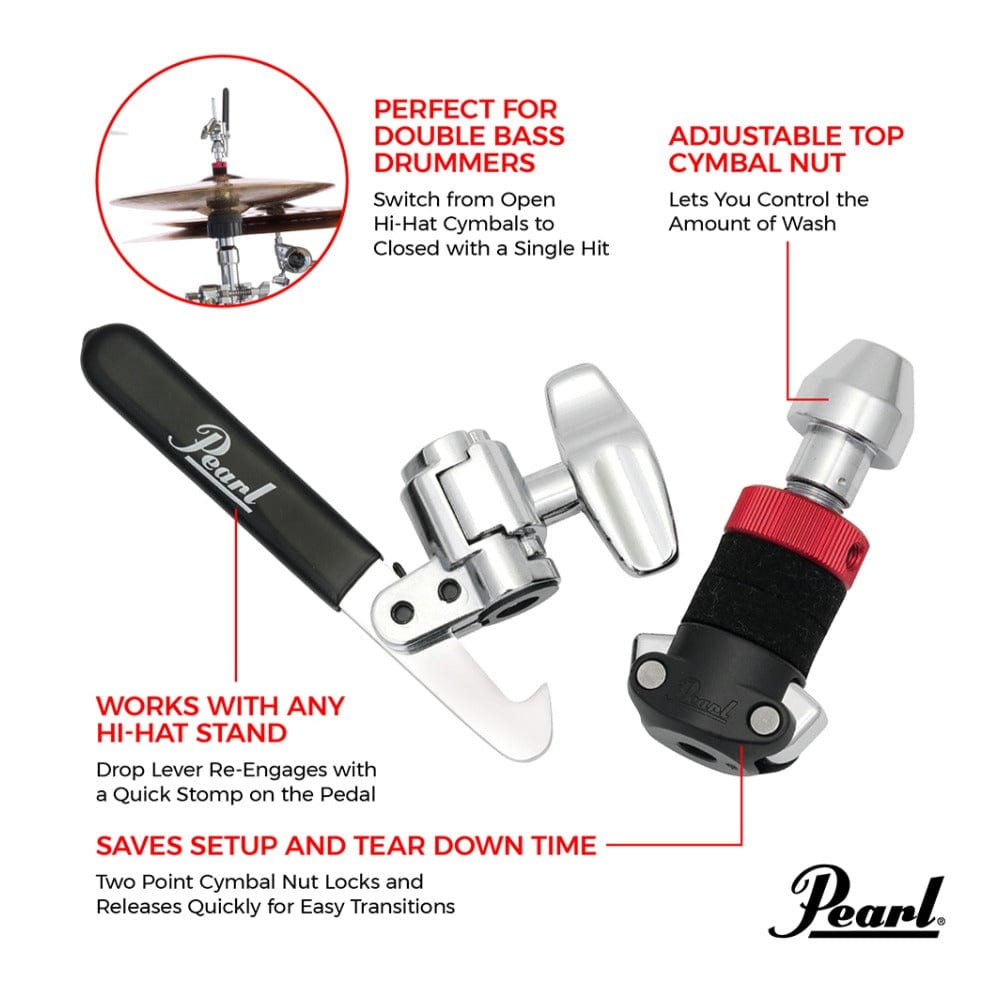 pearl cymbal accessories pearl hcl-205dqr (h) rapid lock drop clutch