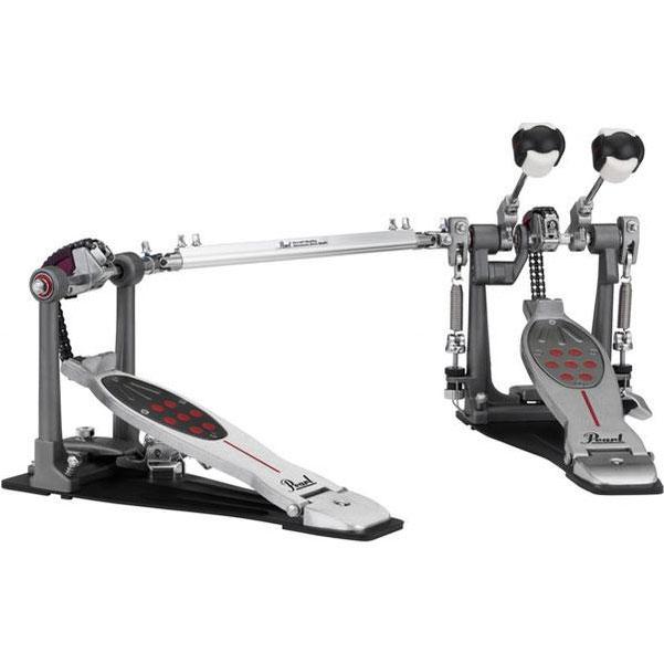 pearl drum pedals pearl p-2052c chain drive eliminator redline double pedal