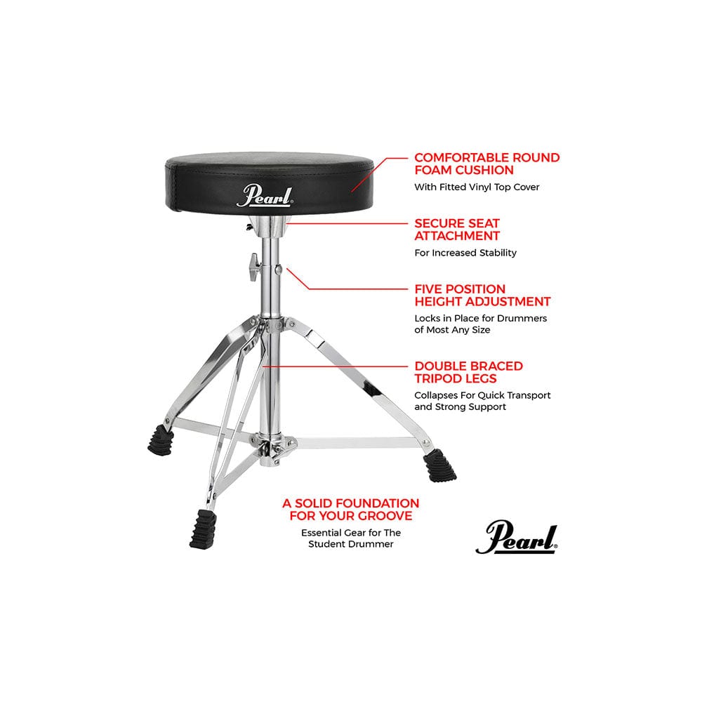 pearl drum thrones black pearl d50 drum throne