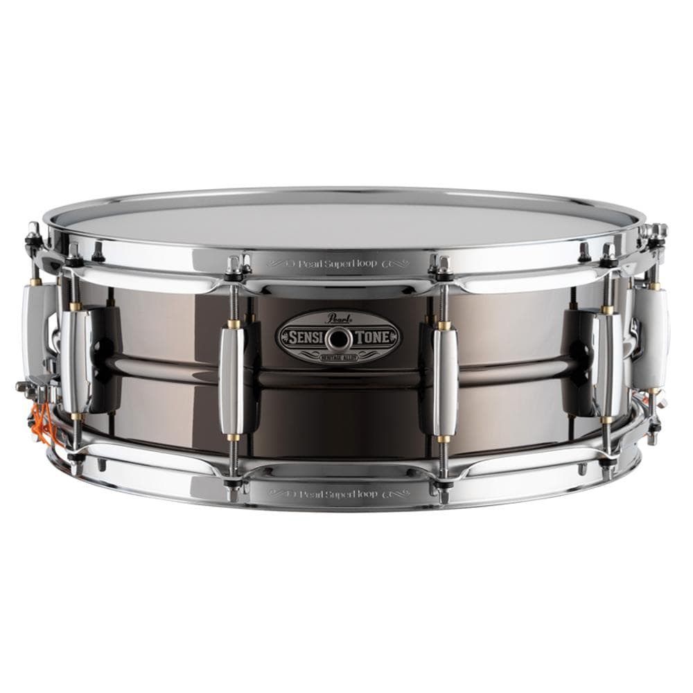 pearl snare drums 14x5 pearl sensitone heritage alloy black nickel over brass shell snare drum #size_14x5