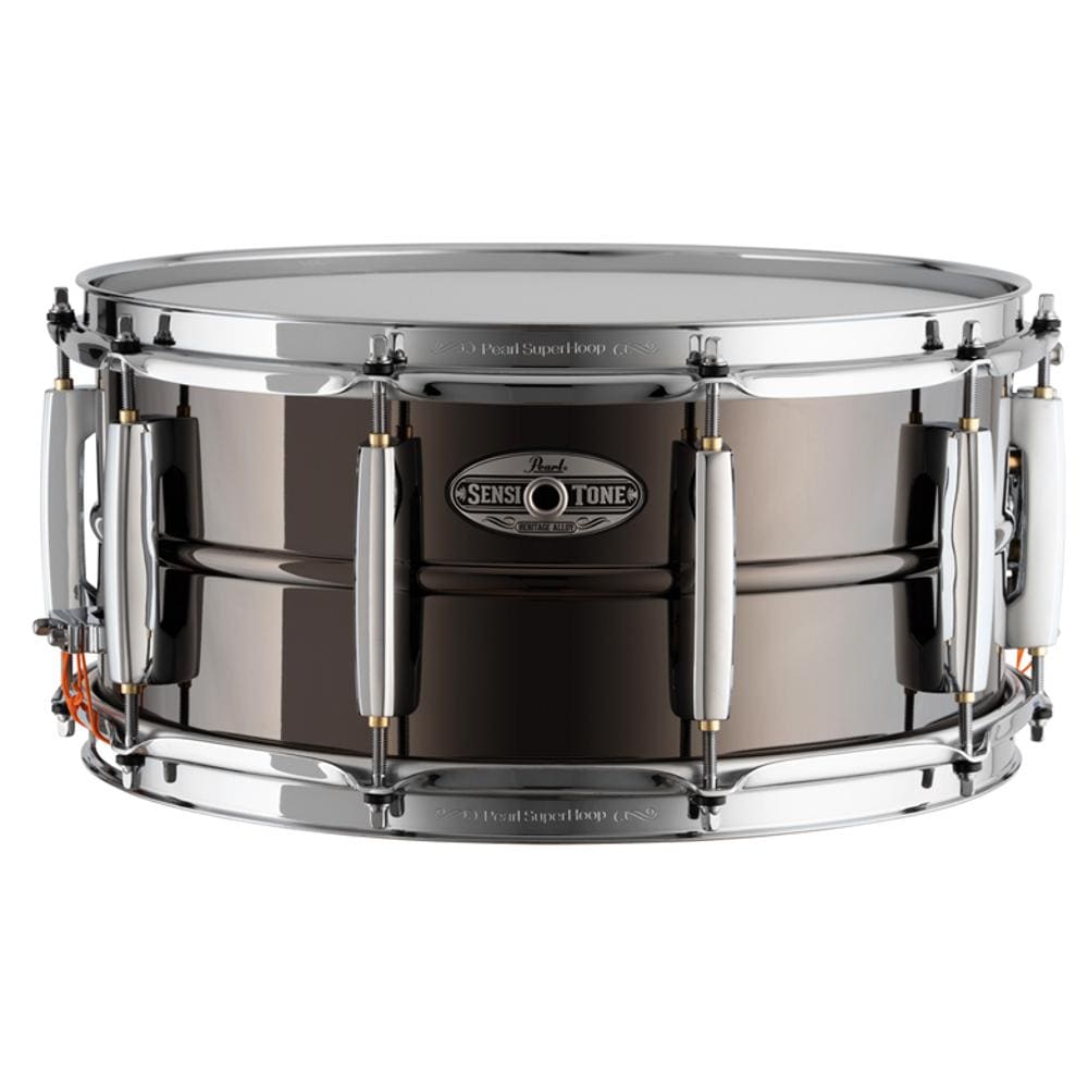 Pearl Snare Drums 14x6.5 Pearl Sensitone Heritage Alloy Black Nickel Over Brass Shell Snare Drum