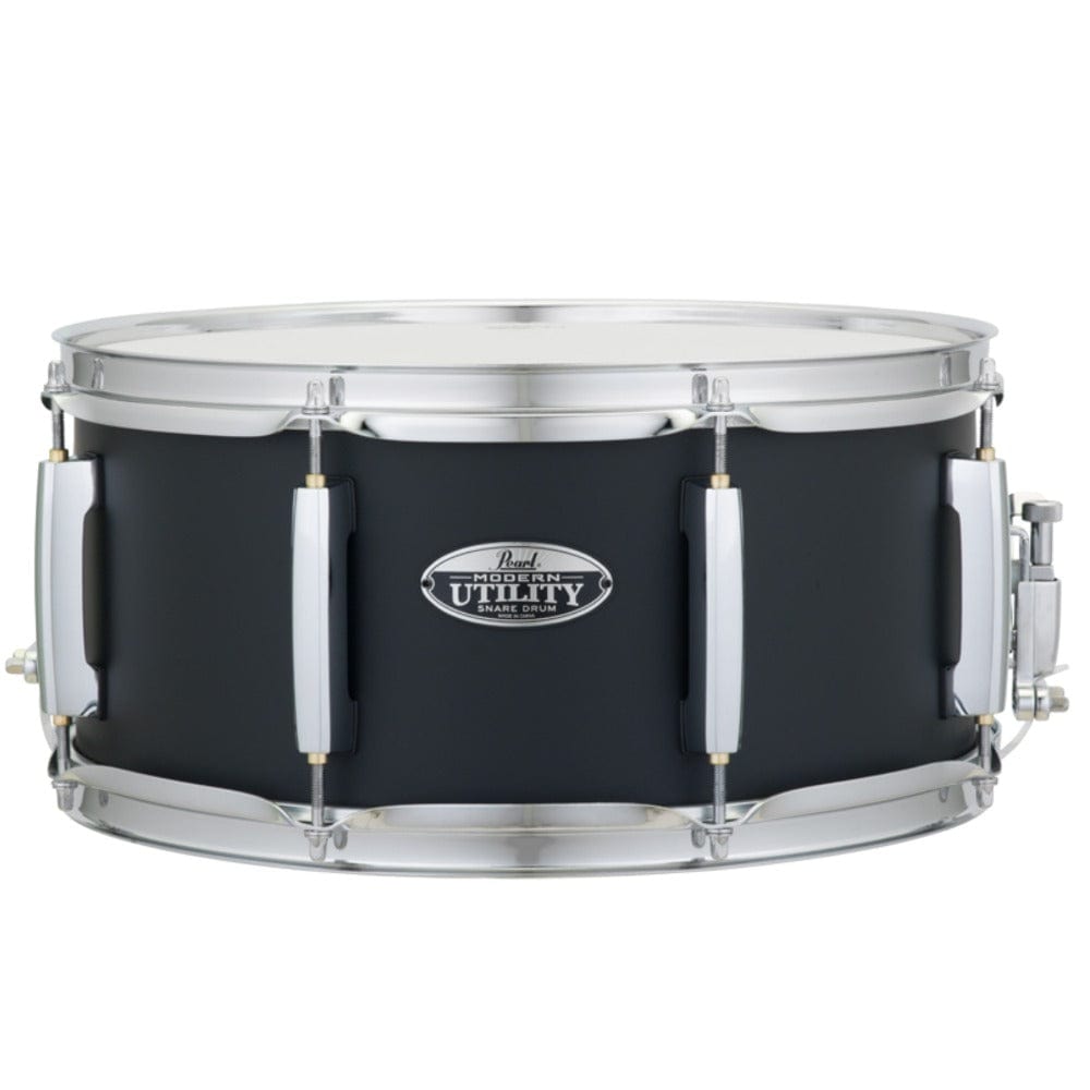 pearl snare drums satin black pearl mus1465m 14 x 6.5 inch modern utility maple snare drum #color_satin-black