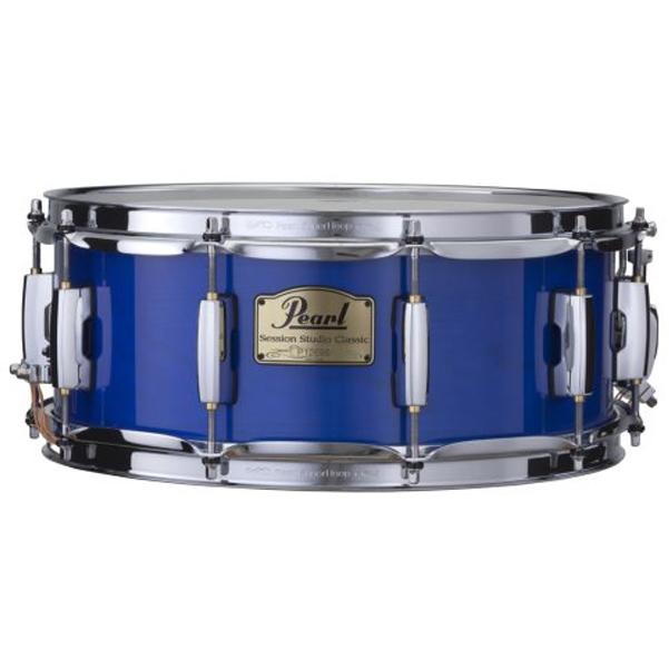 pearl snares pearl ssc1455s/c-113 session studio classic snare drum - sheer blue
