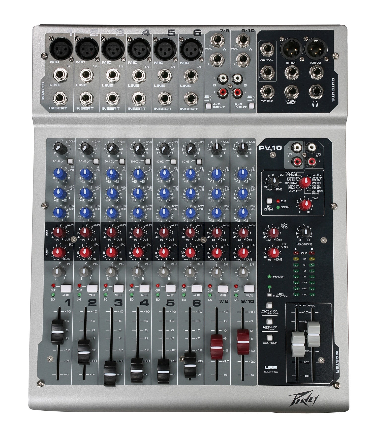peavey analog mixers peavey pv10 8- channel analog mixer