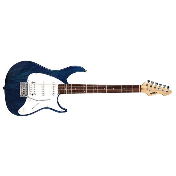 peavey electric guitars peavey raptor plus exp electric guitar - transparent blue
