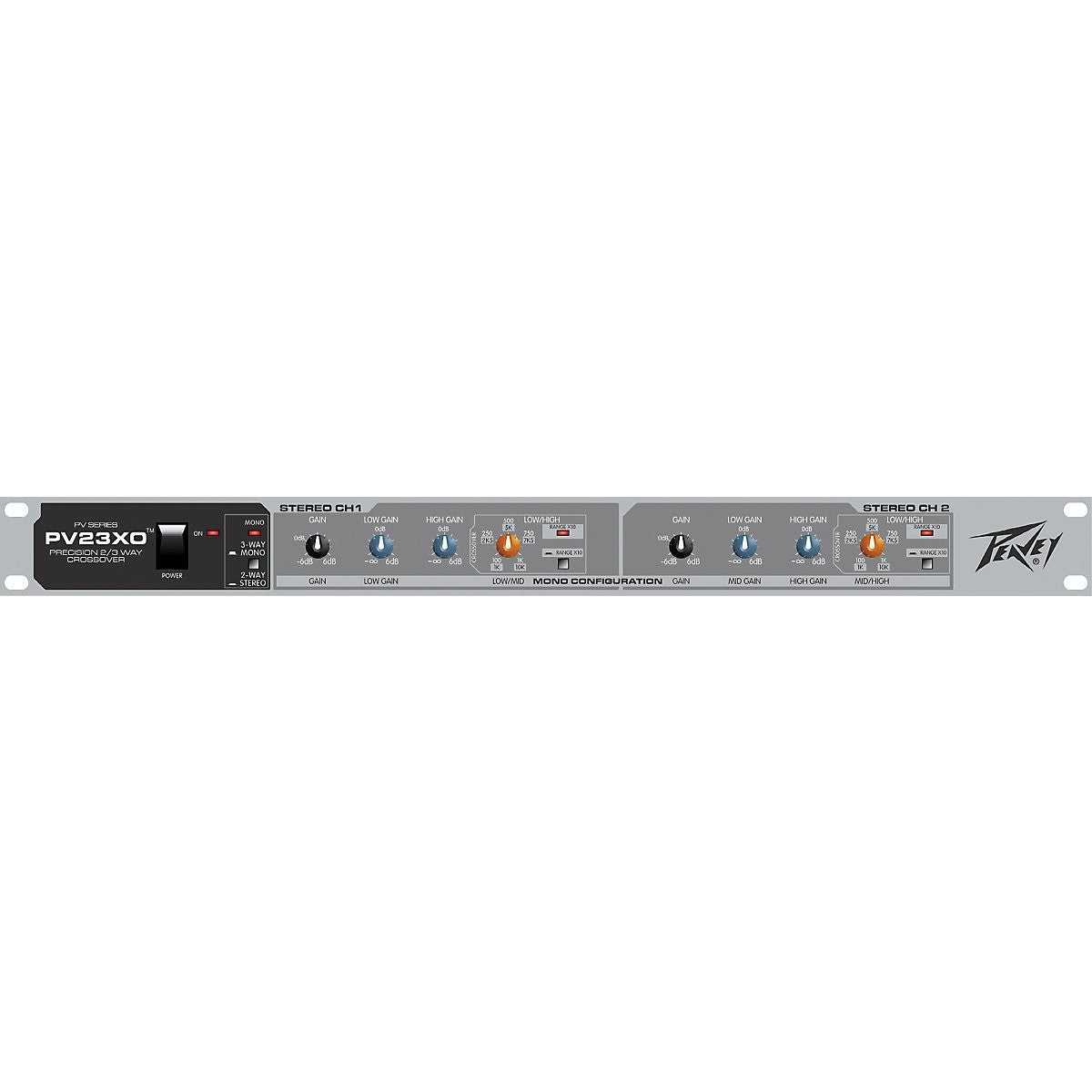 peavey passive crossovers peavey pv23xo 2-way stereo/3-way mono crossover