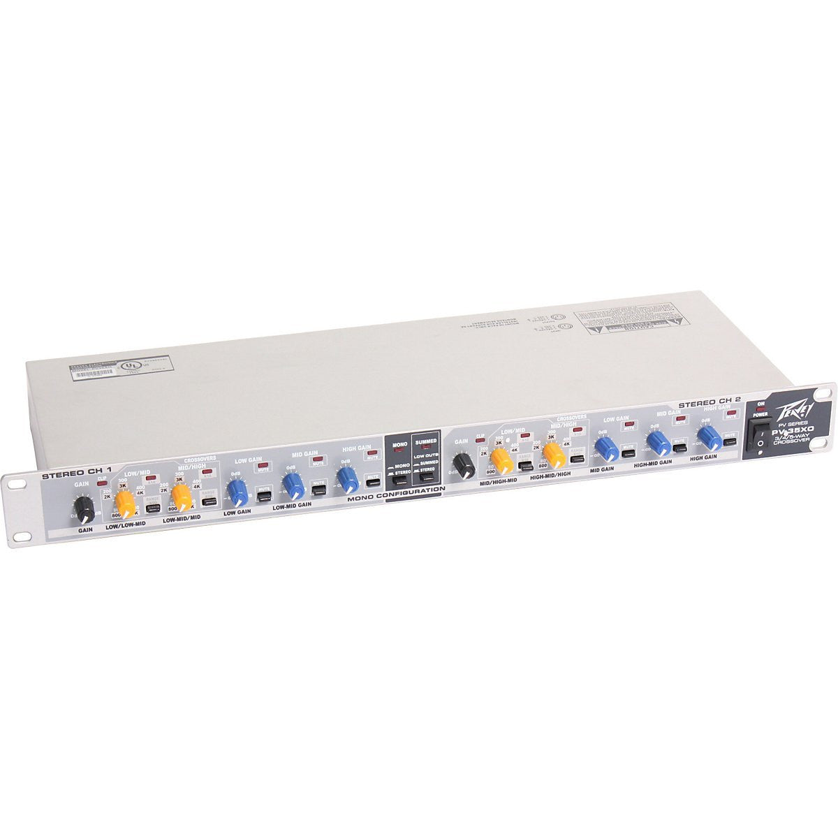 peavey signal processors peavey pv35xo stereo 5 way mono crossover