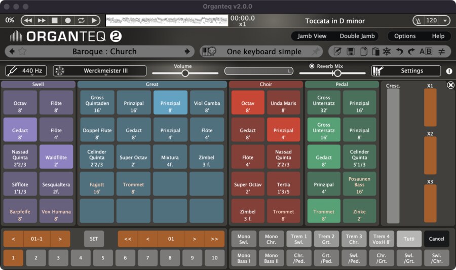 PIANOTEQ Virtual Instruments Organteq 2 Advanced Physically Modeled Pipe Organ Software