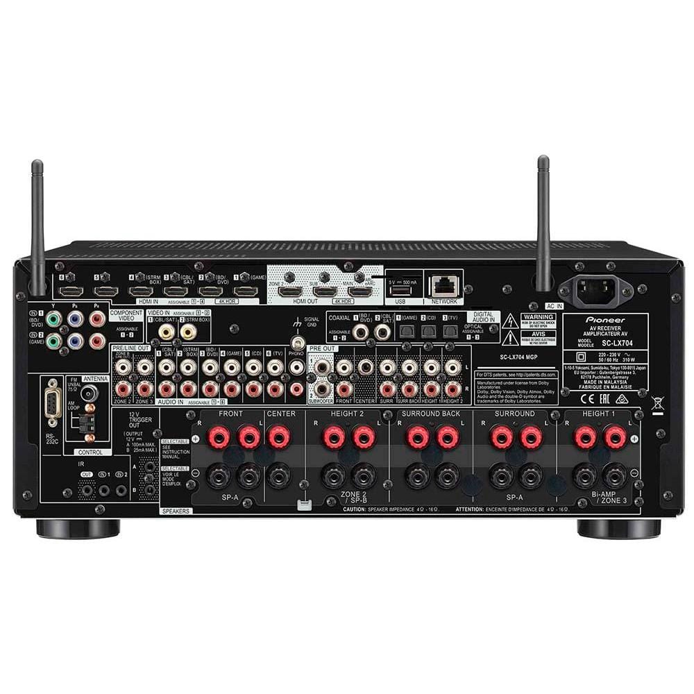 pioneer av receivers pioneer sc-lx704 9.2 channel network av receiver
